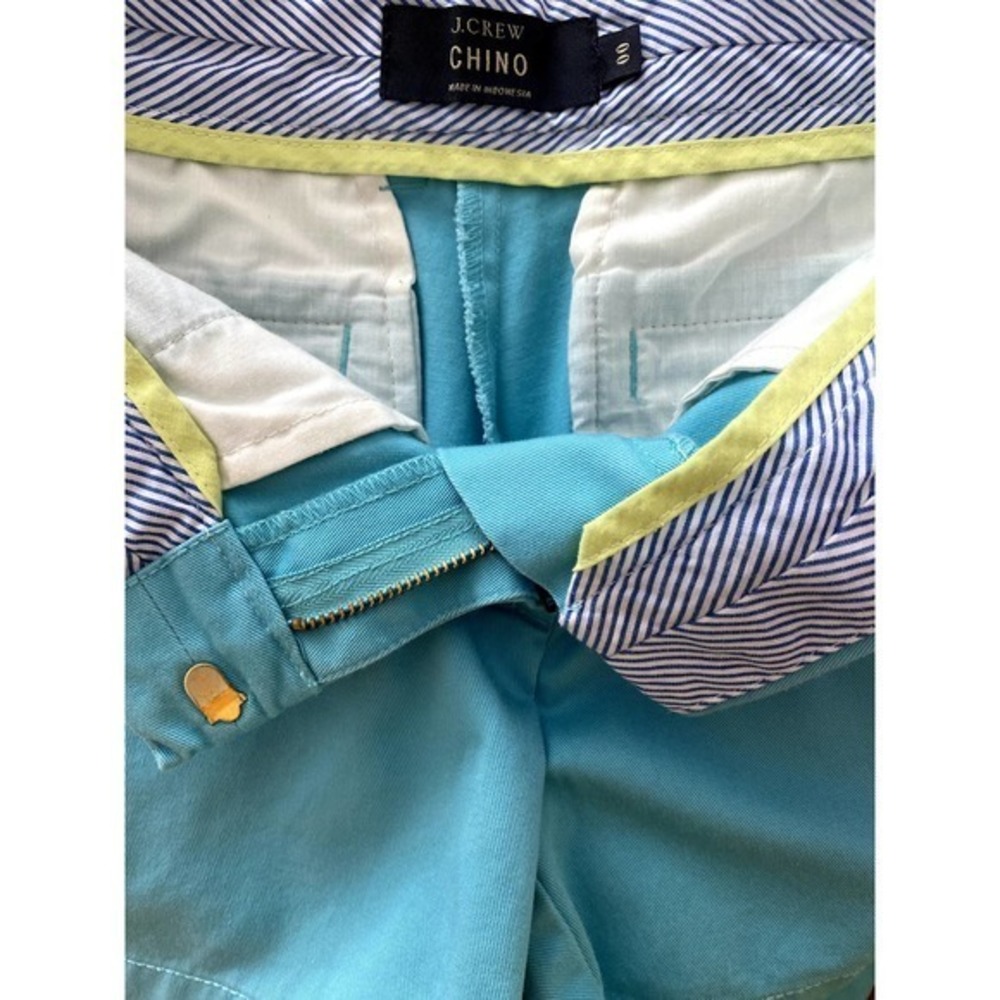 J. Crew Factory Chino Shorts Womens 00 Blue 4” Inseam Preppy Summer - Picture 3 of 4